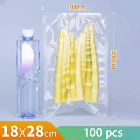 100piece Smooth Vacuum Food bags Cooke Nut Compression Packaging Transparent Plastic Sealed Aspirated Fresh-keeping bags 100pcs