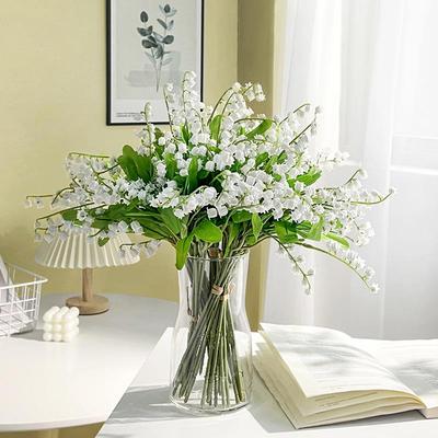 Lily of the Valley Wedding Bouquet & Wind Chime Fake Flowers - High-End Wedding Decoration
