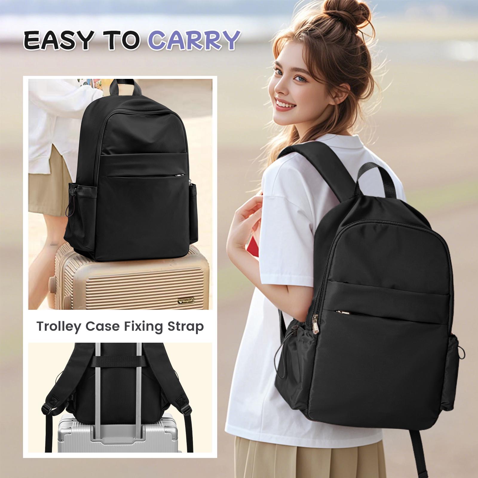 

14 Inch Laptop Backpacks College School Backpack for Women, Men Anti Theft Travel Work Daypack, Bookbags for Teens Girl Boy чёрный