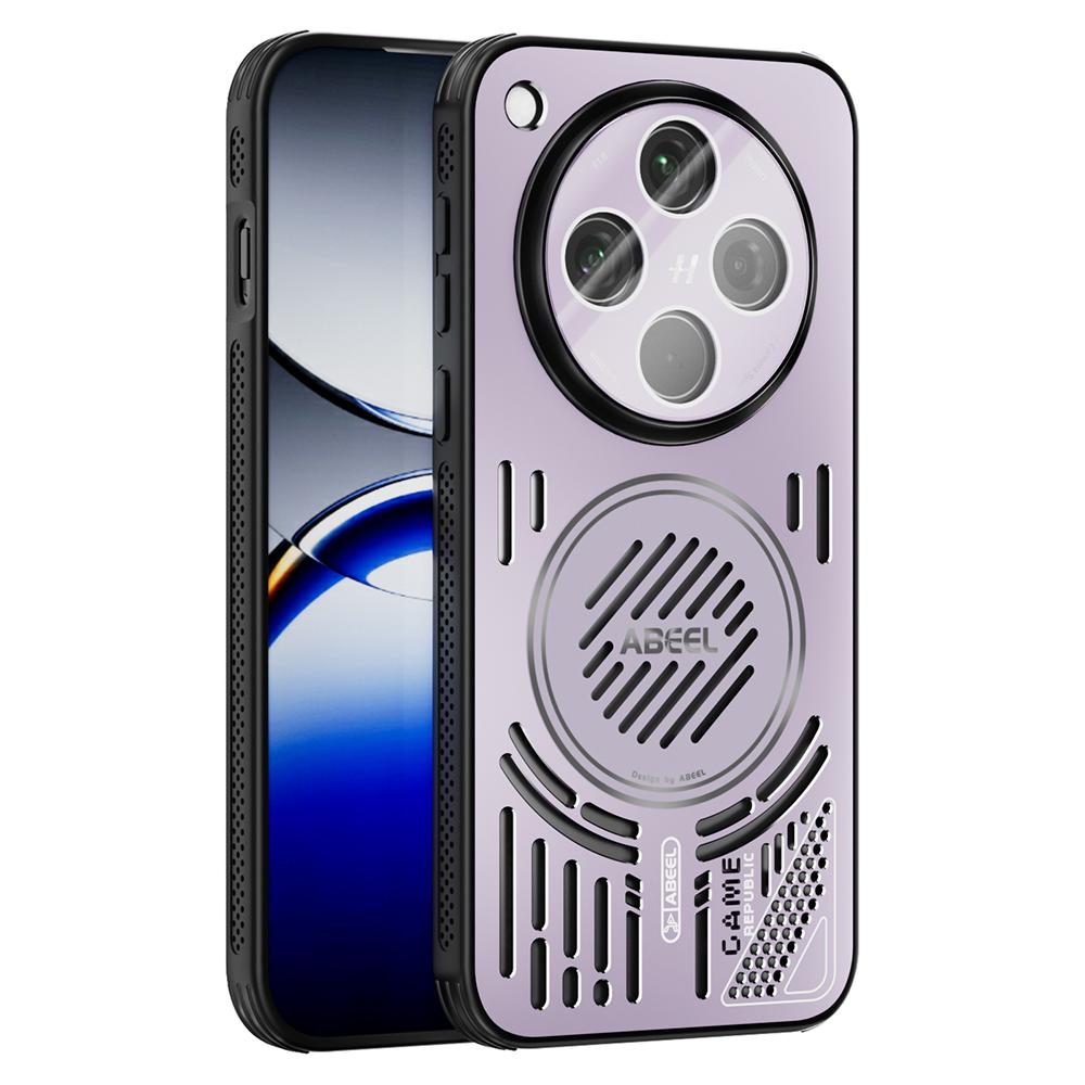 ABEEL For Oppo Find X8 5G Magnetic Case Aluminium Alloy+PC+TPU Hollow Heat Dissipation Phone Cover
