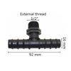 Hose Barbed Tee Connectors with Threaded Agriculture Irrigation Connections To DN16 DN20 Garden Hose Splitter 5 Pcs