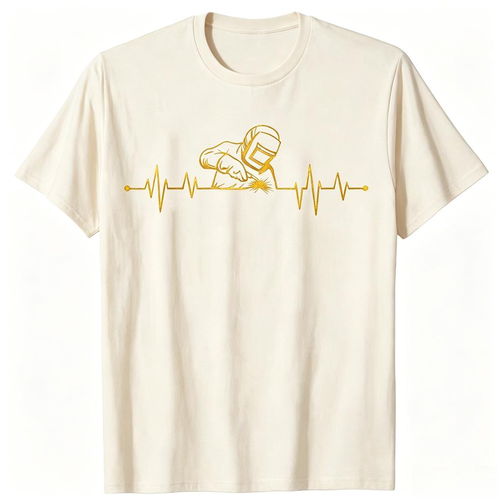 Funny Welding Heartbeat Welder Metal Graphic TShirts Unisex Unisexs Fashion Casual Tshirt Cotton Loose Oversized T Shirt