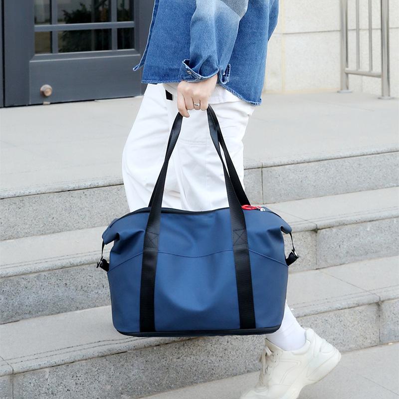 Short-distance Business Trip Large Capacity Travel Bag Simple Luggage Bag Dry Wet Separation Fitness Bag Expandable Pull Rod