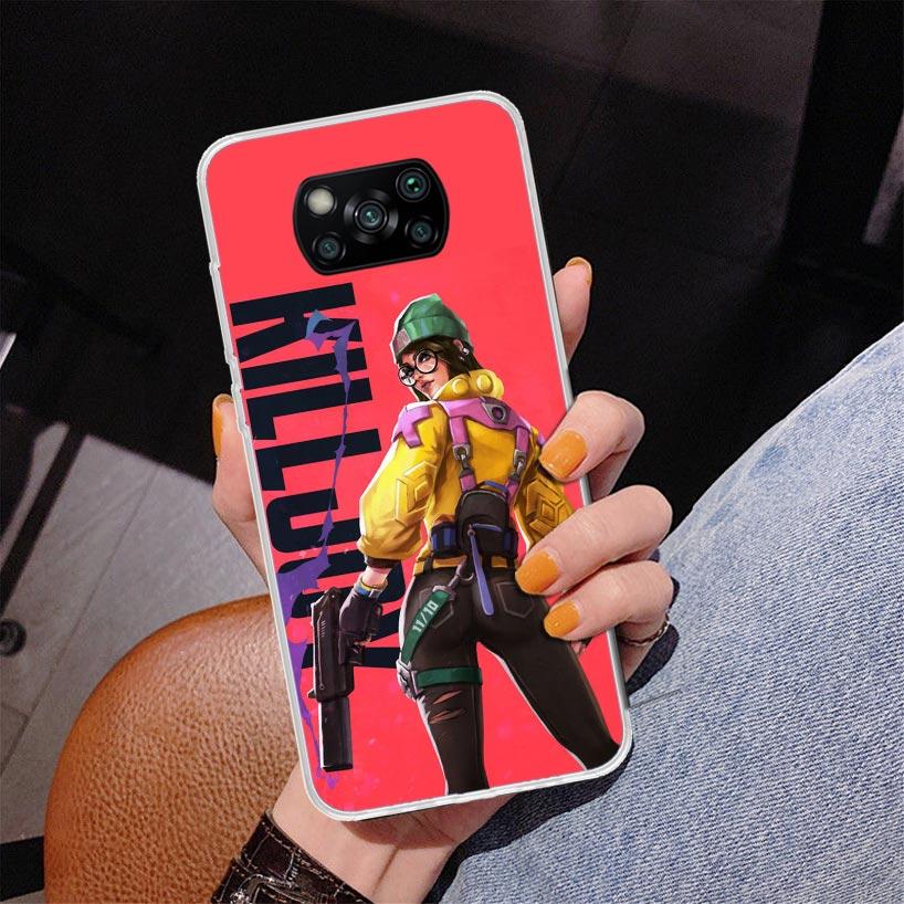 Valorant Killjoy Phone Case For Xiaomi Poco X7 X6 X5 Pro F7 Ultra Redmi 15C 15 13C 13 12C 12 10 10A 10C 9 9A 9C 9T Cover Poco X7