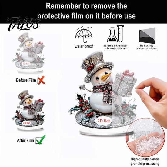 LED Lighted Figurines 2D Acrylic Christmas Angel Figurine with Warm Lights, Glowing Holiday Tabletop Table Decorations Decor for Home Living
