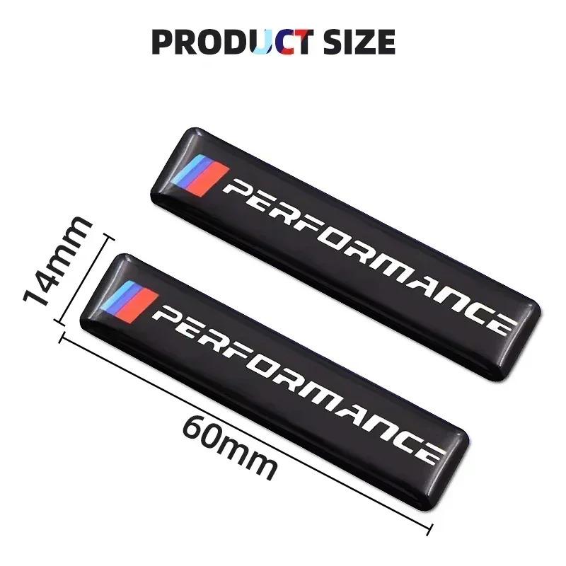 2pcs Silicone Car badge Sticker Decals For Bmw M M3 M5 Performance E36 E46 E39 E53 E90 E60 E61 E93 E87 F10 X1 X3 X5 Accessories