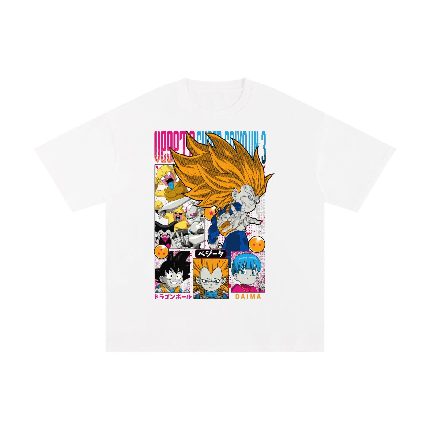 Dragon Ball Vegeta Super Saiyan 3 T-Shirt Anime Daima Graphic Tee All Size 100