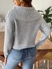 European and American Women's Large Lapel Knitted Pullover Sweater - Autumn/Winter M695