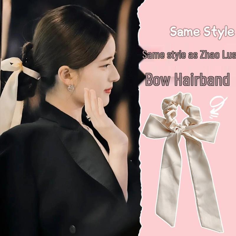 

2024 Elegant Summer Bow Hair Tie Headband for Women