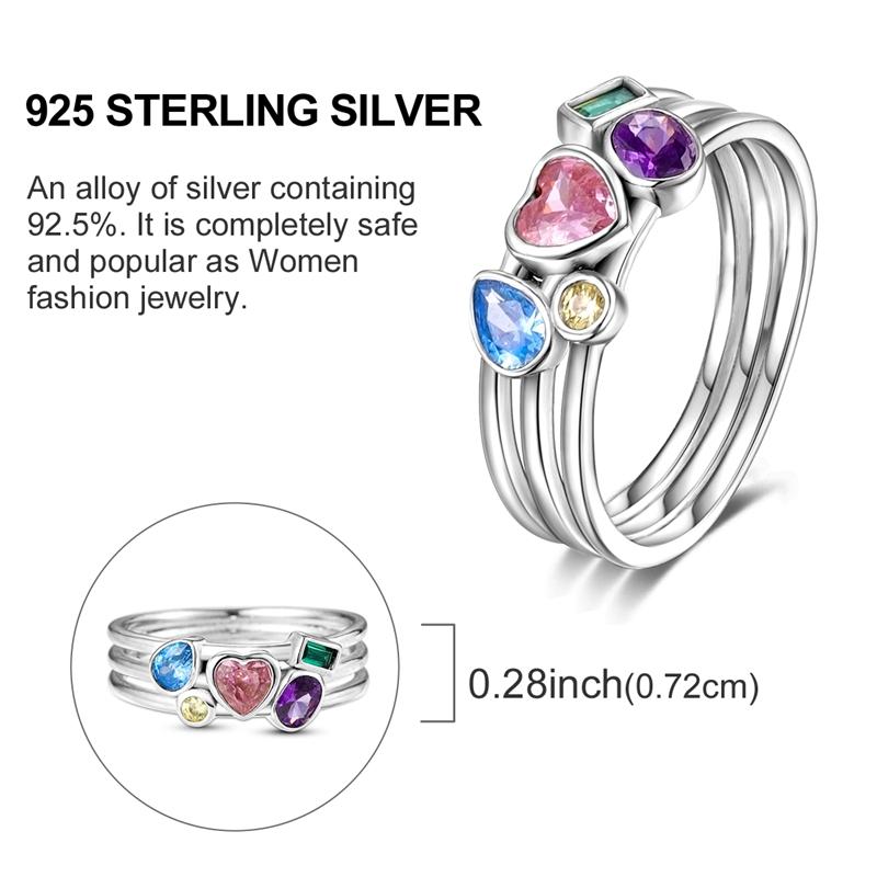 Rings Sales 925 Silver Love Heart Sun Moon Star Iris Adjustable Rings For Women Wedding Birthday Party Jewelry Gift