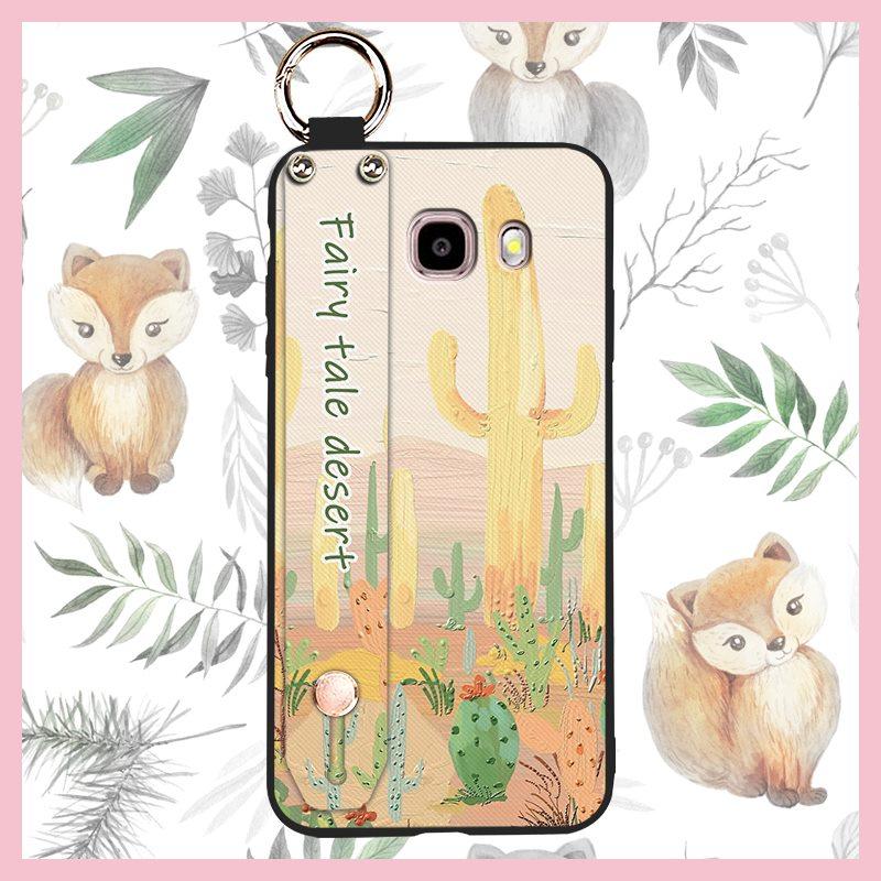 Soft case Ring Phone Case For Samsung Galaxy J510/J5 2016/J5108 Protective Durable Back Cover Flower Shockproof Lanyard