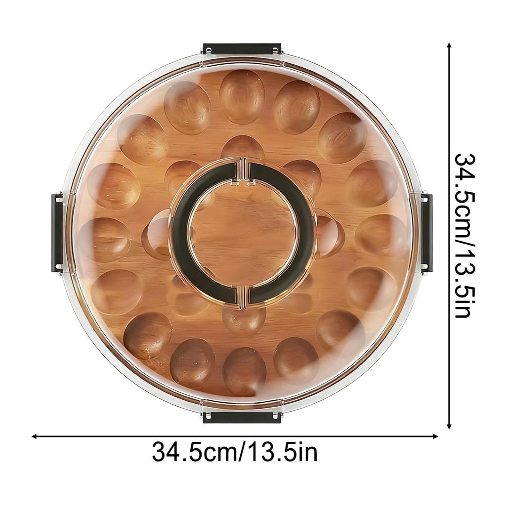 Tabletts für gefüllte Eier 24-Fächer-Behälter mit Deckel Behälter für gefüllte Eier für Party, Zuhause, Küche, Buffet, Vorspeisen-Theke