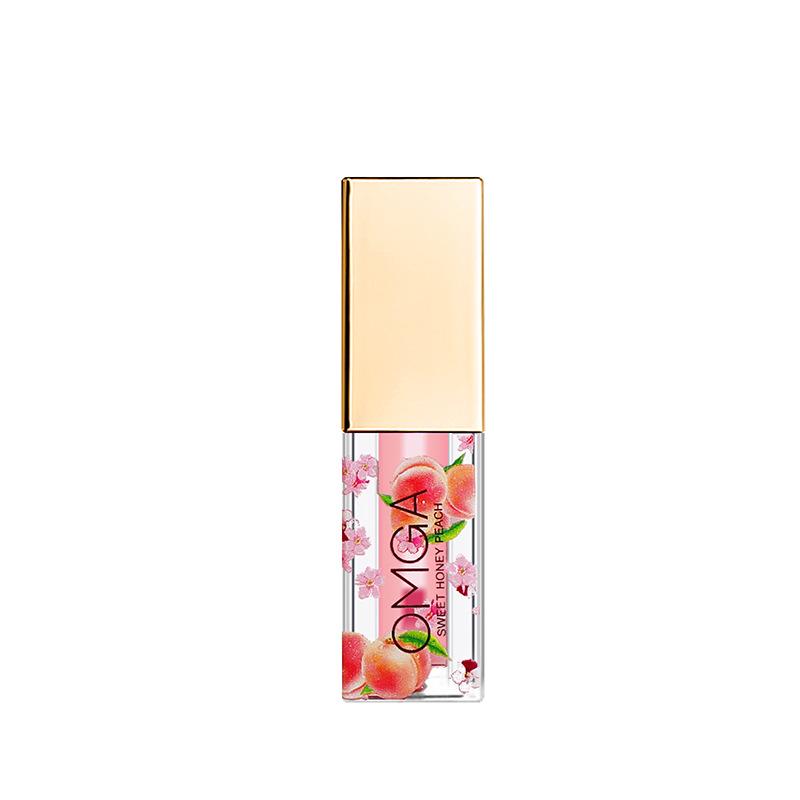 OMGA Peach Lip Gloss: Color-Changing, Non-Transfer, Mirror Finish Lip Glaze