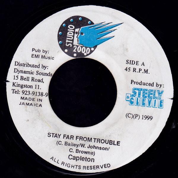 

7inch Record CAPLETON - Stay Far From Trouble NONE Studio 2000 1999 Jamaica Reggae, Ska & Dub Used
