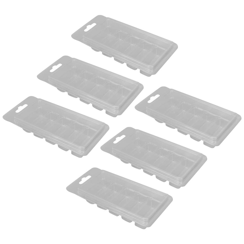 100 Stück 5 Zellen Wachsschmelzformen Leere PET Wachsschmelzbehälter für DIY Wachsschmelzen Dochtlose Kerzen