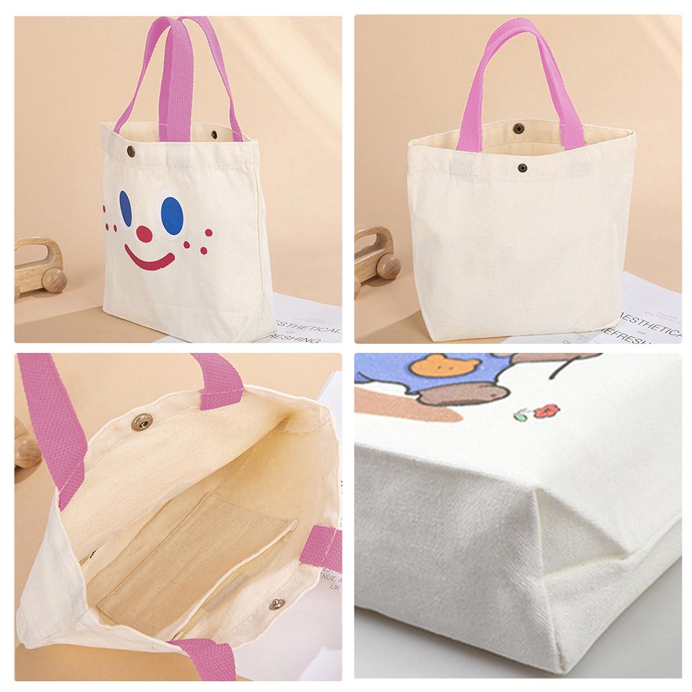 KPop Demon Hunters Women Canvas Handbag Rumi Mira Zoey Girl Tote Bags Portable Female Phone Pouch Cute Cartoon Shopping Bag Kid Friendly Entertaining