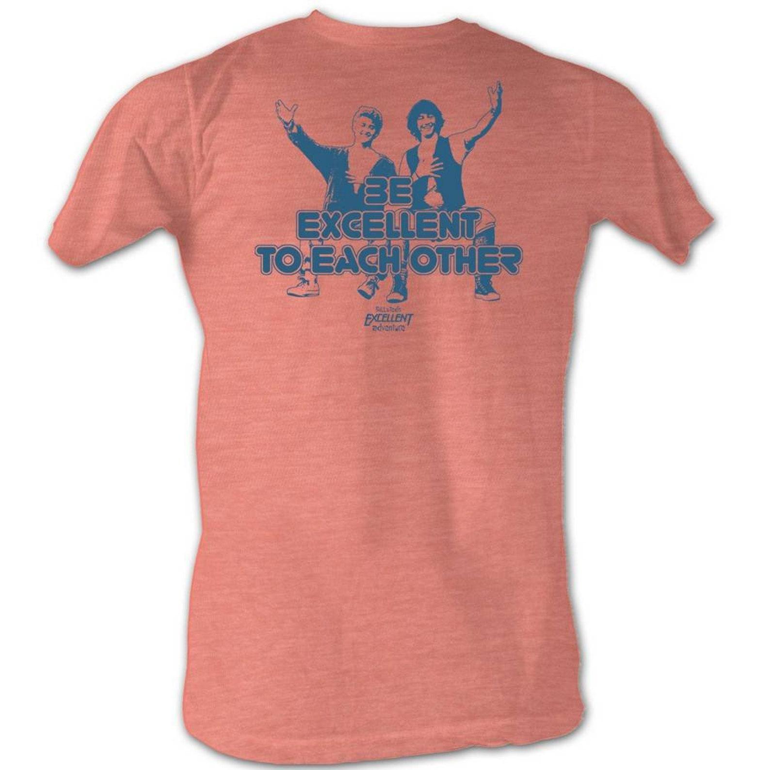 Bill and Ted Excellent Orange Heather Adult T-Shirt S