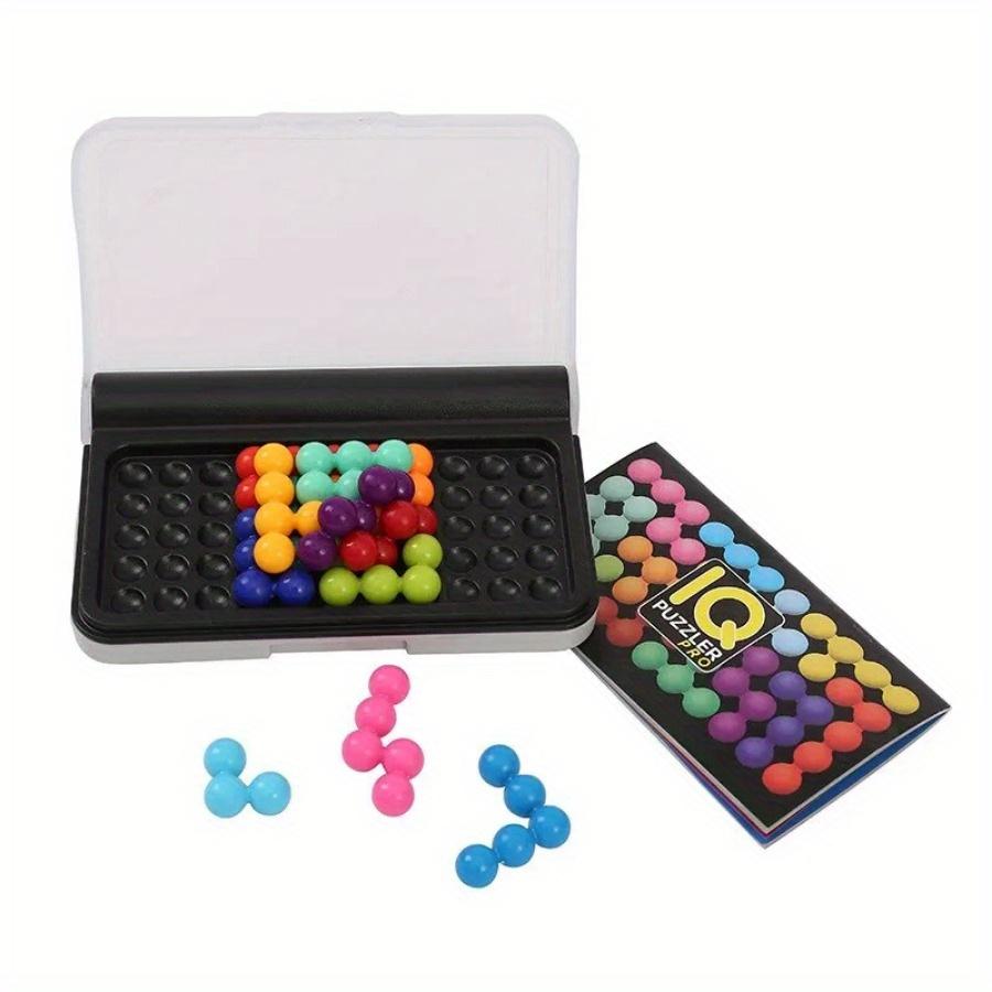 Kids IQ Toy 120 Challenges Fit 3D Puzzle Board Games Skill-Building Brain Game with Portable Case Toys Children Xmas Gift