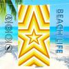 Towel Textile Bathrobe Beach Five-pointed Quick-Drying Lightweight Portable Camping Stars Concentric Swim Colorful Pool Travel