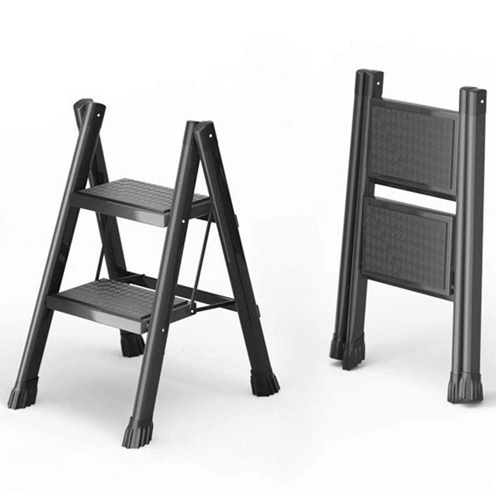 2/3/4 Step Foldable Collapsible Folding Step Stool with Wide Pedal Ladder Stool Sturdy Steel Ladder for Household Garage Storage