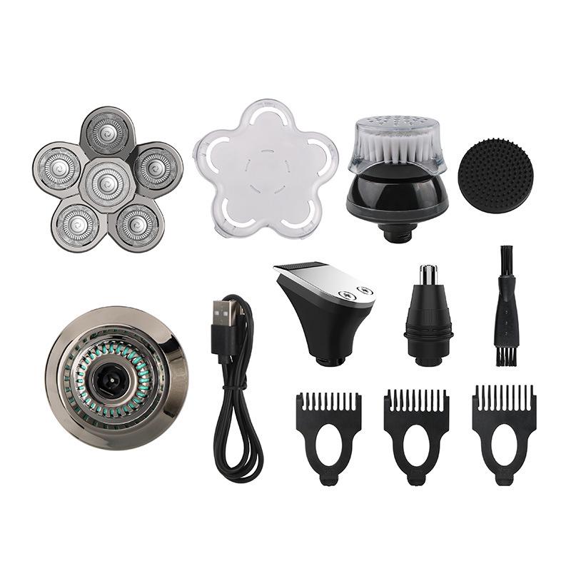 Multifunctional Rechargeable Electric Shaver for Men - Digital Display, Bald Head, Full Body & Beard Washable Razor