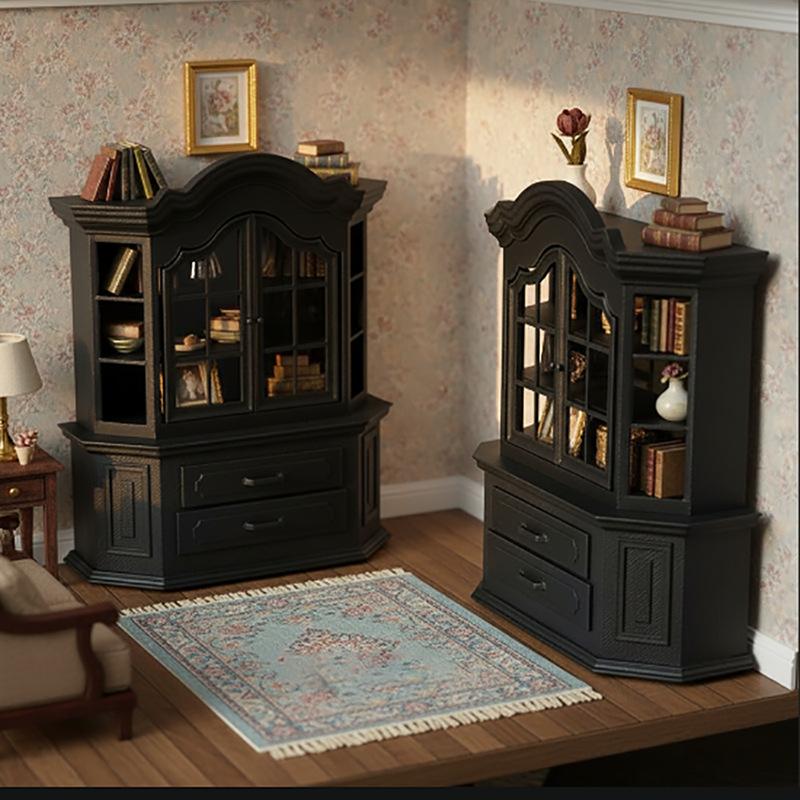 Chic Miniature Cabinet for Dollhouse Bedroom Living Room Versatile Plastic Use
