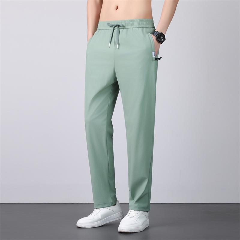 

Мужские летние легкие быстросохнущие прямые брюки Ice Silk 2025 года M