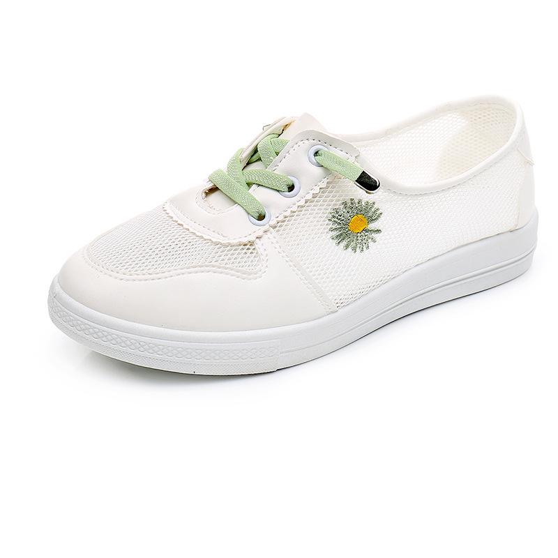 Trendy Women's White Mesh Sneakers 2025 - Comfortable, Breathable, Low-Top Summer Shoes