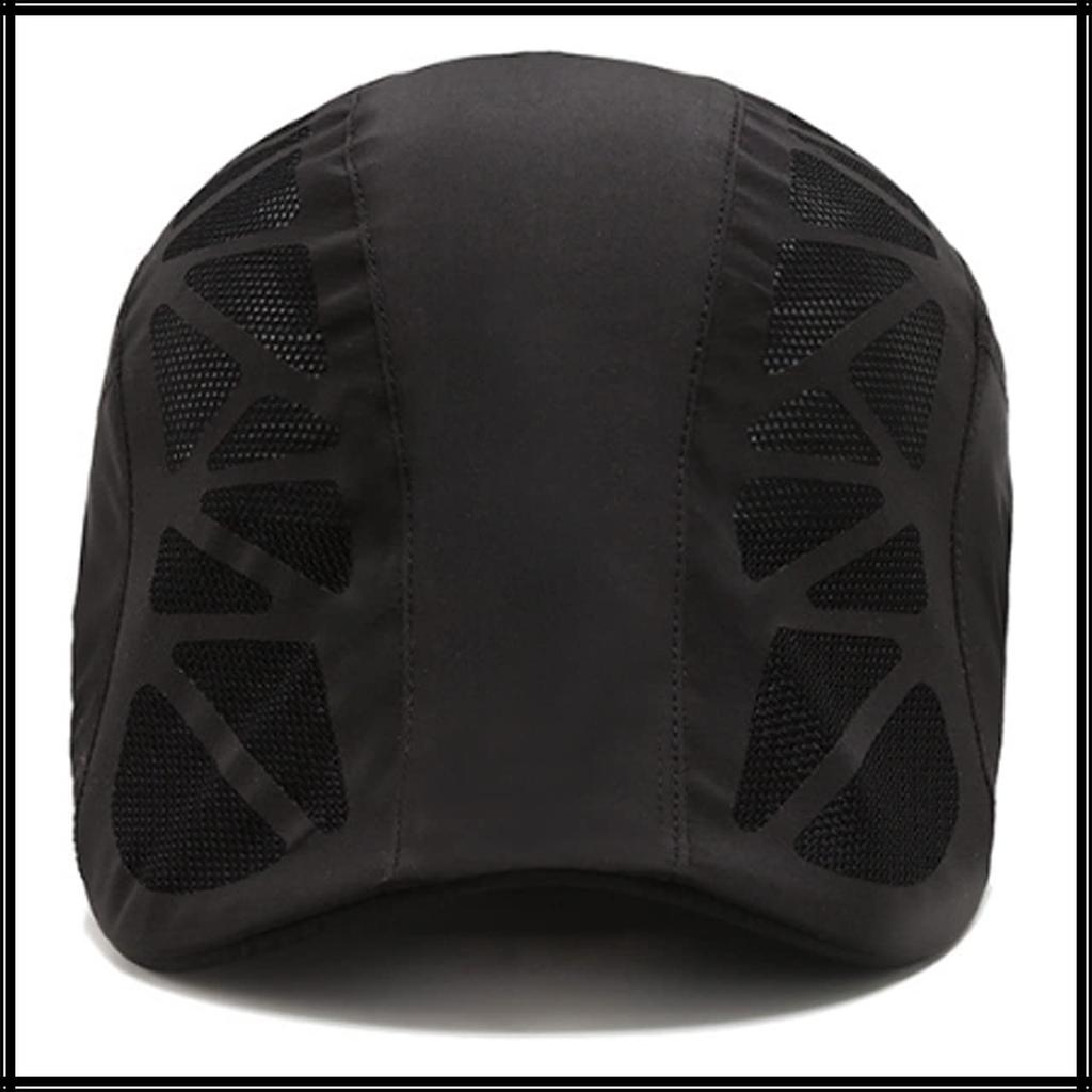 Hunting Mesh Cap Logo Hat Running Sports Lightweight Quick Drying CA500 [White Fang] Men's (Black)