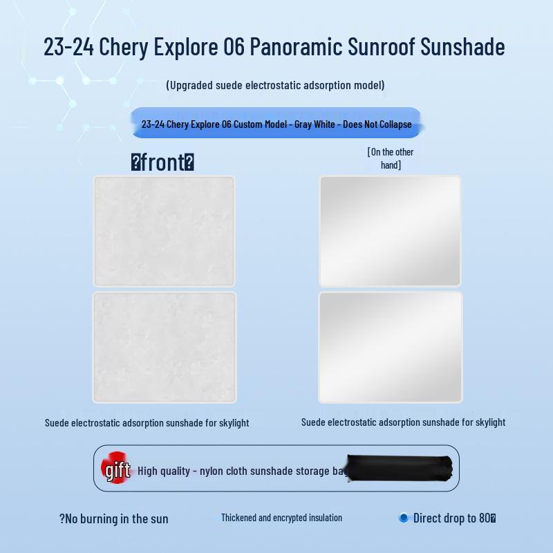 Chery 23 Model Exploration 06 Sunroof Heat Insulation Privacy Sunshade