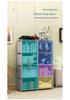 Xiyin Dustproof Wardrobe and Bookshelf Storage Cabinet Combination for Home Bedroom