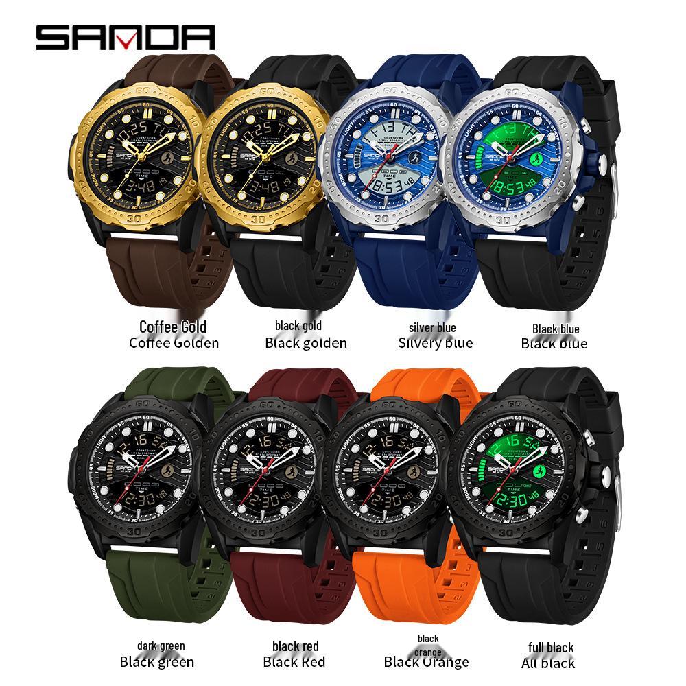 Sanda Multifunctional Waterproof Luminous Men's Sports Watch