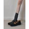 Retro Square Head Ballet Shoes Femininity Shallow Mouth Mary Jane Single Shoes Small Leather Shoes