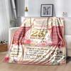 25th Birthday Celebration Flannel Blanket-Soft and Suitable for Sofas,Beds,Offices,Travel,All Seasons,Great Gift for Holidays and Birthdays.