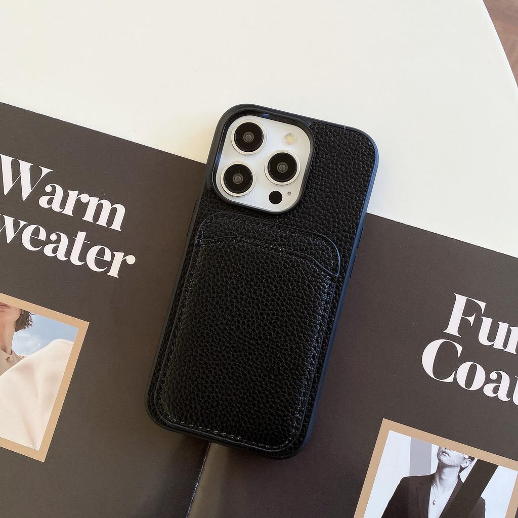 Vertical Cards Solt Wallet Leather Case For IPhone 15 Pro Max 14 Plus 13 12 Mini 11 XR X XS 6 7 8 SE 2022 Bag Pocket Purse Cover