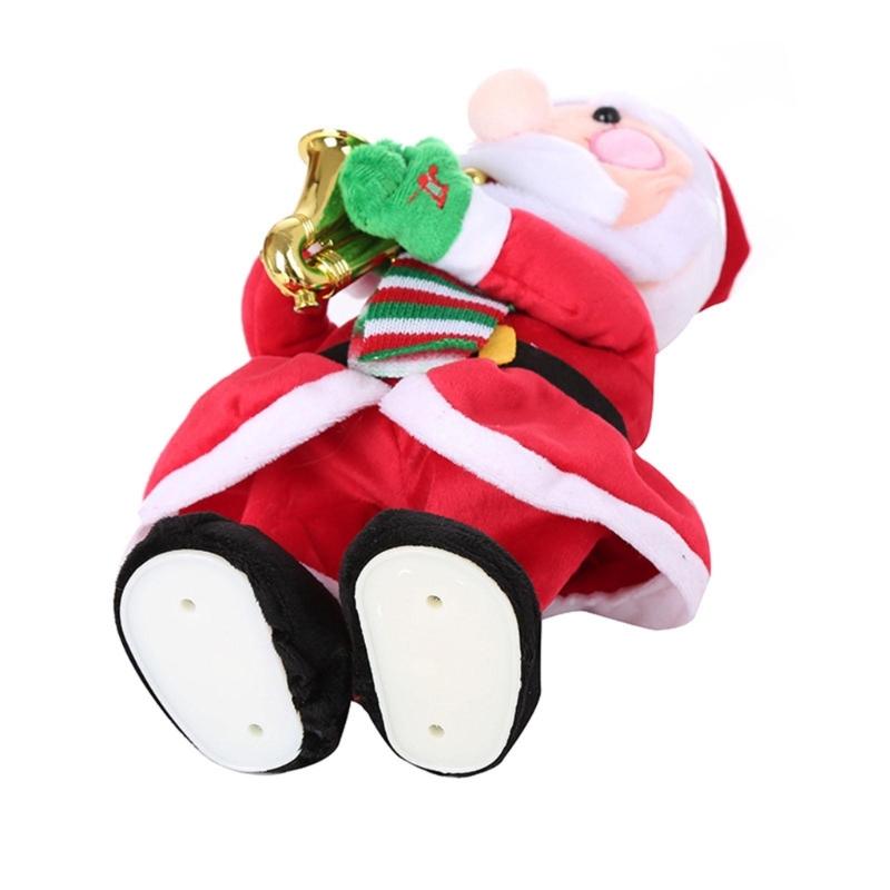 Christmas Gift Miniature Santa Claus with Saxophone Handmade Lovely Toy Holiday Twisting Santa Snowman Reindeer
