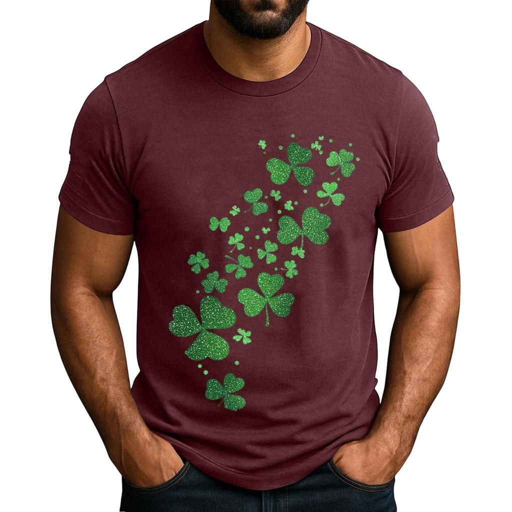 Men's Popular T-shirt Printed Round Neck Short Sleeve T-shirt