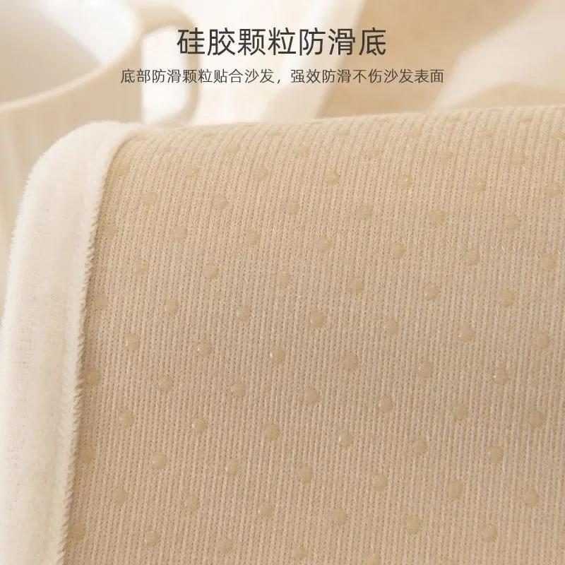 Thicken Plush  2 3 Seat Sofa Covers for Living Room Solid Color Pet Kids Sofa Mat Non-Slip Couch Armchair Slipcovers Protector