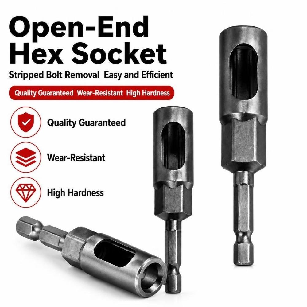 Open Side Structure Hex Socket Adapter Extended Reach Hex Driver Bit Open End Socket Bolt Removal