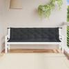 Garden Bench Cushions 2 Pcs Anthracite Melange 200x50x7 Cm Fabric