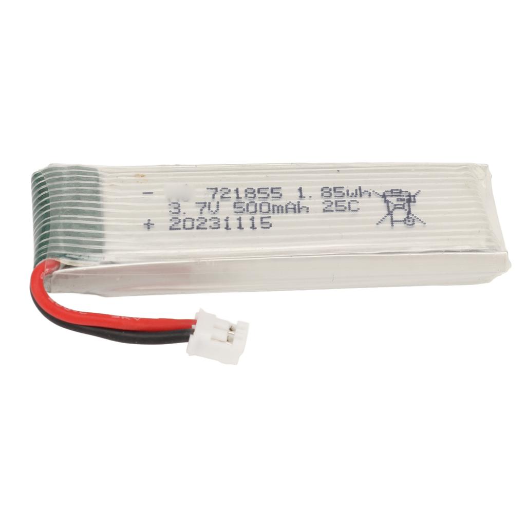 3,7V 500mAh Lithium-Batterie 25C Hohe Vergrößerung 721855 Lipo-Batterie mit PH2.0-Stecker für UDI U818A Flugzeug H37 Flugzeugmodell
