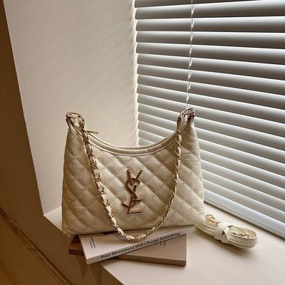 Xiaoxiangfeng Rhombus Chain Underarm Bag Women's Spring and Summer New Versatile Commuter Stray Bag Fashionable Shoulder Bag