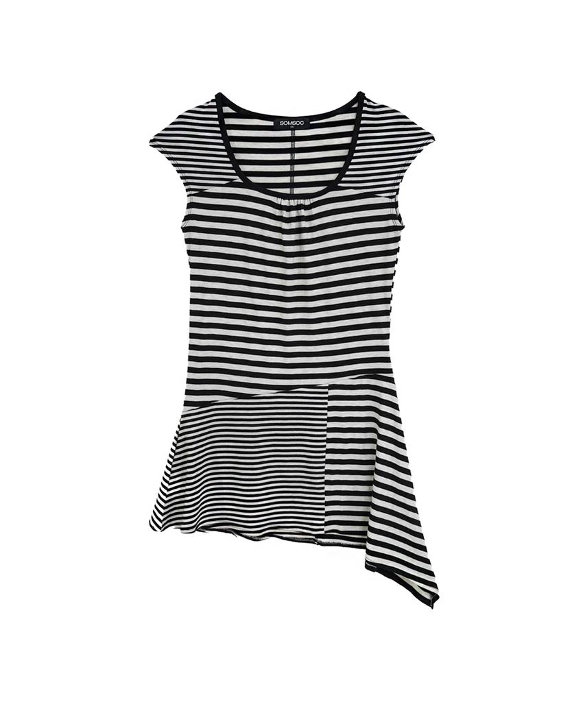 Som Sok Cookie Contrast Shirring Dress_Black