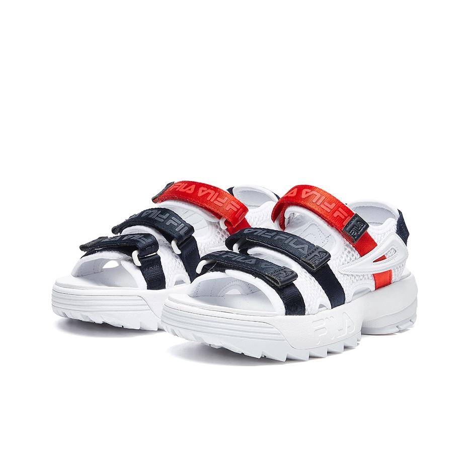 New FILA Disruptor Ii Sandal White/black/red Women's F12W024506FWN