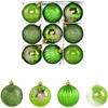 Christmas Ornaments Set 9 Pieces Hand Painted with Metallic Finish Suitable for Window Display and Holiday Home Decoration