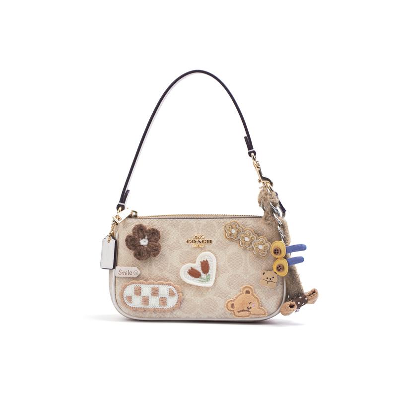 

COACH shoulder bag [Customized bag] Nolita 19 Iduo fresh and natural tulip ribbon classic old Sweet Apricot Story C basic package (bag + dust bag) золотий