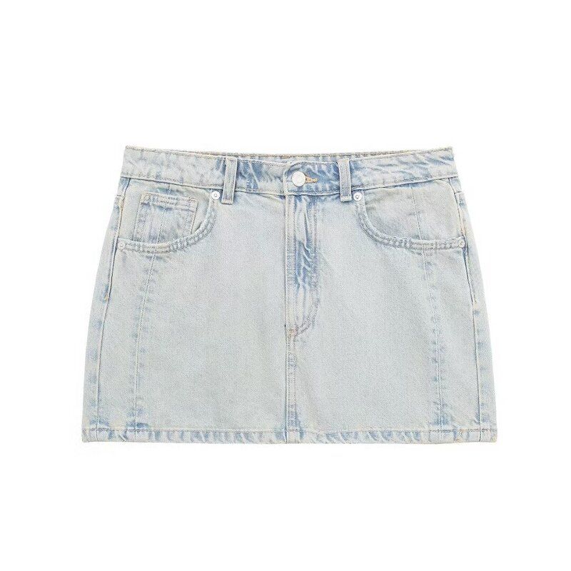Fashion Style 2024 Spring Denim Corset Jacket Outwear High Waist Skirt 8197017 406