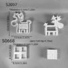 Christmas Silicone Resin Molds Christmas Reindeers Countdowns Calendar Mold Plasters Ornament Mold for Diys Home Decors