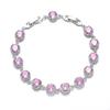 New European and American Round Zircon Bracelet Colored Gemstone Inlay Bracelet Crystal Bracelet for Women Zircon