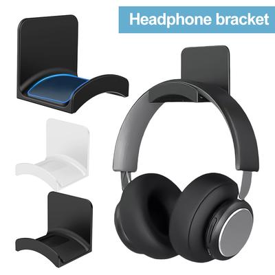 Universal Headphone Hanger Adhesive Headphone Hook Headset Holder for Easy Damage-Free Wall Desk Or PC Mounting Headphone Stand